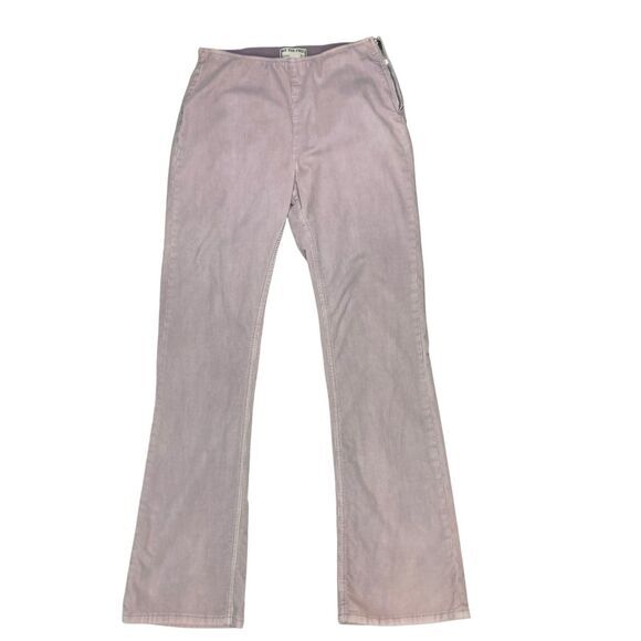 We The Free Flare Pants Womens 31 Lavender High Rise Corduroy Stretchy Side Zip - Picture 1 of 14